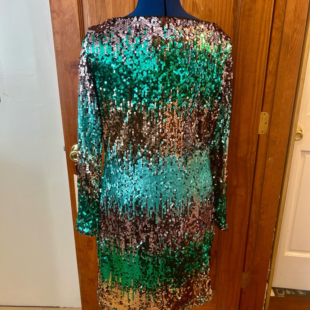 Dress , aqua colored dress! Bought in UK🇬🇧Beautiful for weddings, anytime events - Picture 4 of 5